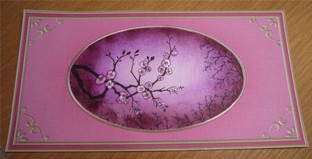 Dl 'gold Metallic Frame' Card Front or Insert by Kirsty Green