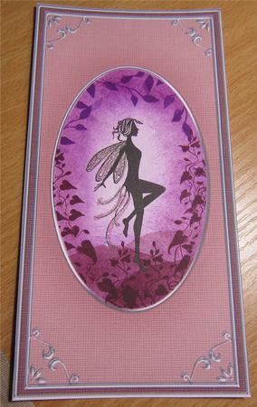 Dl 'silver Metallic Frame' Card Front or Insert by Kirsty Green