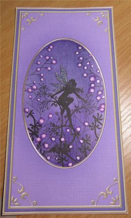 Dl 'gold Metallic Frame' Card Front or Insert by Kirsty Green