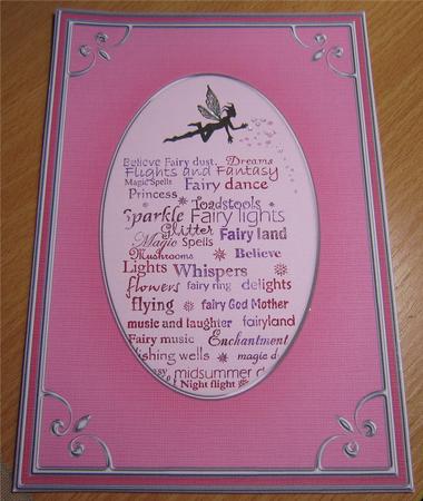 A5 'silver Metallic Frame' Card Front or Insert by Kirsty Green