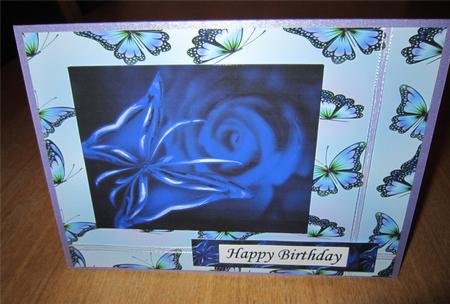 Butterfly Blues Backing Sheet by Kirsty Green