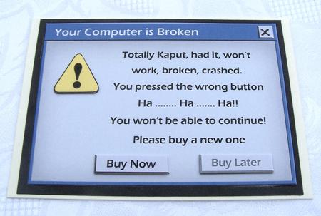 A4 Novelty Fun Computer Greetings Card Topper by Kris Smart