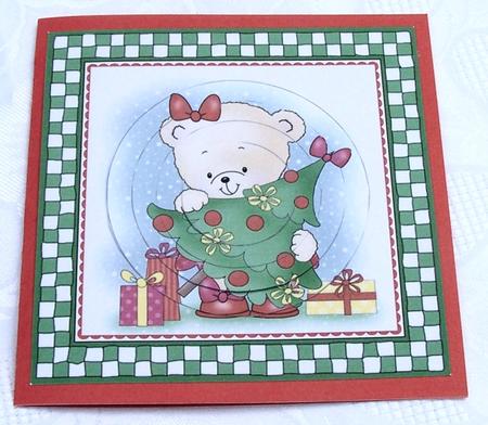 Rosie's Xmas Tree Quick Card with Circle Pyramage by Kris Smart