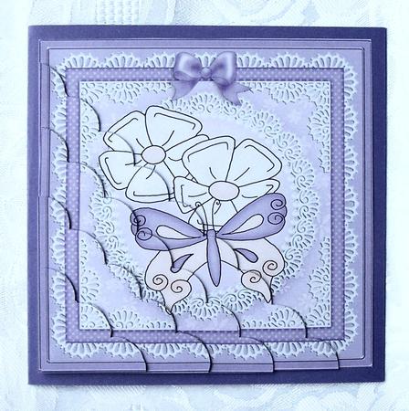 Fluttery Butterfly Scallop Corner Stacker by Kris Smart
