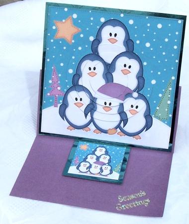 Penguin Tree Felties Circle Pyramage Topper by Kris Smart