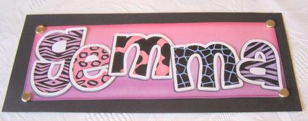 Large Dl Gemma Animal Print Felties Quick Card by Kris Smart