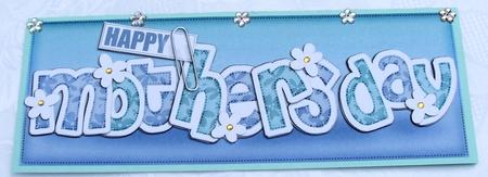 Large Dl Mothers Day Felties Quick Card with 3D Decoupage by Kris Smart