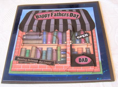 The Little Book Shop Fathers Day Shell Edged Stacker by Kris Smart