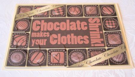 A5 Chocolate Greetings Scallop Corner Stacker by Kris Smart