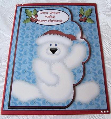 Scalloped Teddy Christmas by Kris Smart