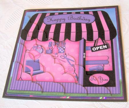 The Little Hairdresser Shop Scallop Corner Side Stacker Topp by Kris Smart