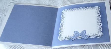 Square Pearls and Lace Card Front or Insert by Kris Smart