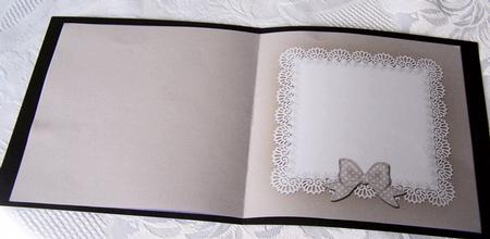Square Pearls and Lace Card Front or Insert by Kris Smart