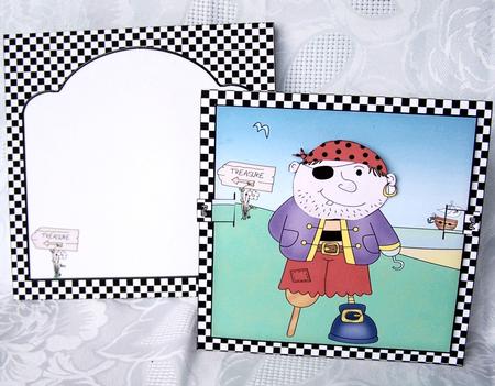 3D Pirates Ahoy Animated Moveable Wobble Head Card Kit by Kris Smart