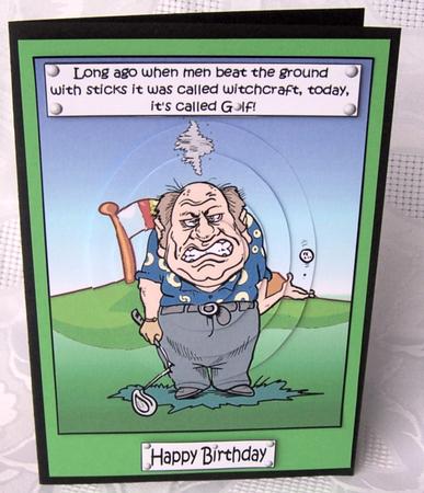 Gordon the Golfer Plays Golf Oval Pyramid by Kris Smart