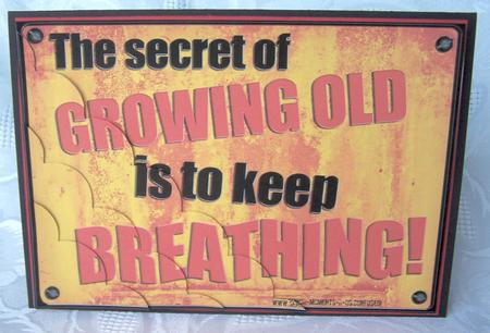A5 Fun Novelty Senior Moment Saying Scallop Corner Side Stac by Kris Smart