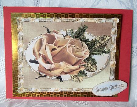 Antique Gold Christmas Rose by Kris Smart