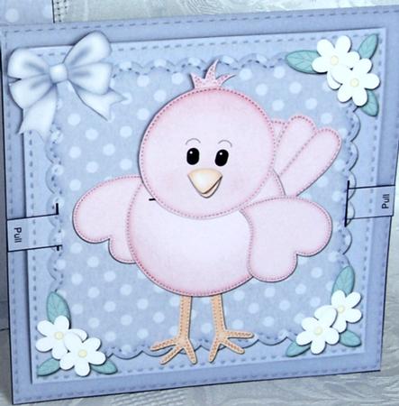 3D Little Birdie Animated Moveable Wobble Head Card Kit by Kris Smart
