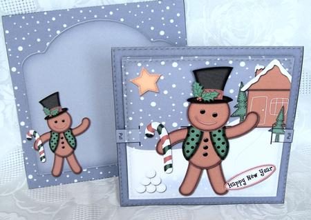 3D Xmas Gingerbread Man Animated Moveable Wobble Head Kit by Kris Smart
