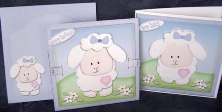 3D Little Lamb Animated Moveable Wobble Head Card Kit by Kris Smart