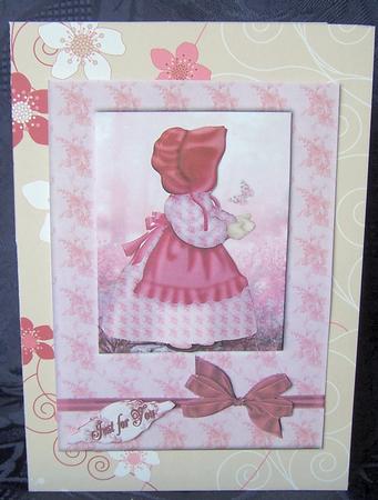 Sunbonnet Sue Pink Frame by Kris Smart