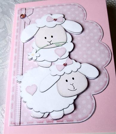 A4 Little Lamb Felties Scalloped Edge by Kris Smart