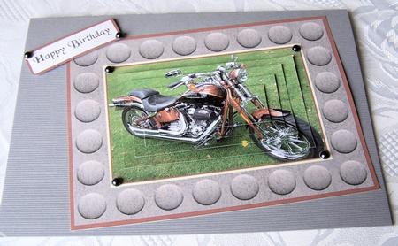 Motor Bike Quick Card in Bronze by Kris Smart