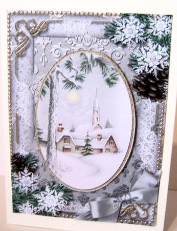 Winter Pub Snow A4 Picture Sheet by Kris Smart