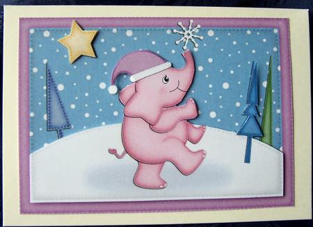 A4 Elephant Felties Card Topper by Kris Smart