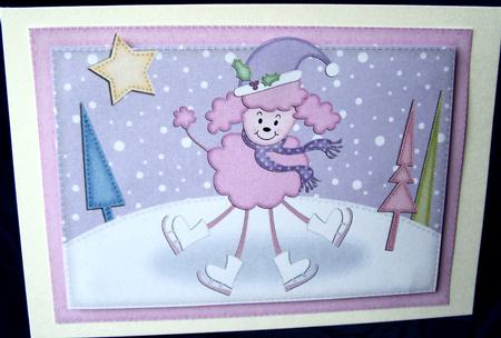 A4 Poodle Felties Card Topper by Kris Smart