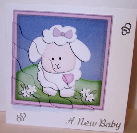 Little Lamb Wavy Corner Side Stacker Topper by Kris Smart