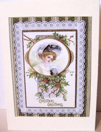 Vintage Christmas Lady Quick Card by Kris Smart