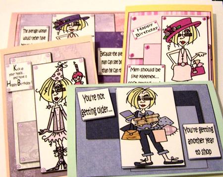 A Selection of Four J.j Birthday Toppers by Kris Smart