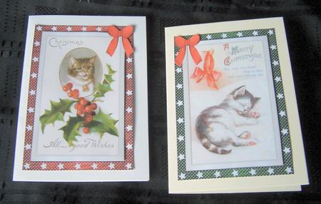 Christmas Vintage Kittens by Kris Smart
