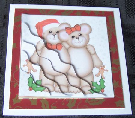 Christmas Teddy Couple Side Stacker by Kris Smart