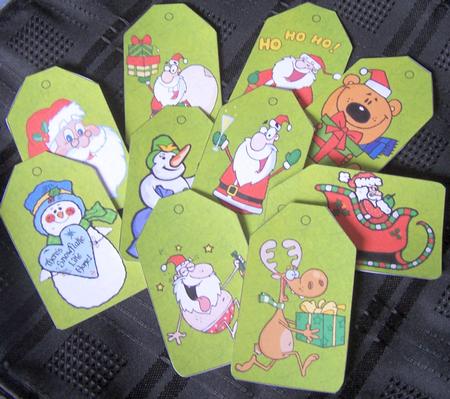 Selection of 10 Christmas Tags by Kris Smart