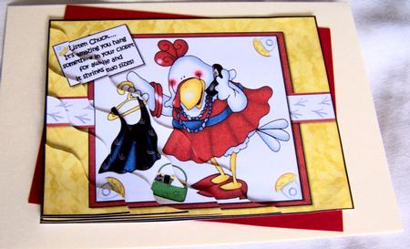 Hetty Hen Says Listen Chuck Wavey Side Stacker by Kris Smart
