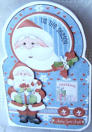 Tis the Season Santa - Blue by Kris Smart