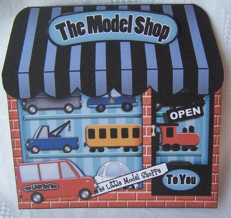 The Little Model Shop Shaped Card Decoupage N Greetings by Kris Smart