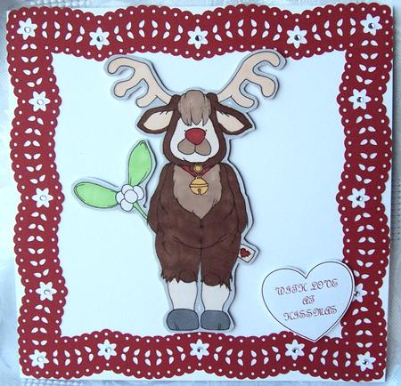 Reindeer Suit Doodles Digital Stamp by Kris Smart