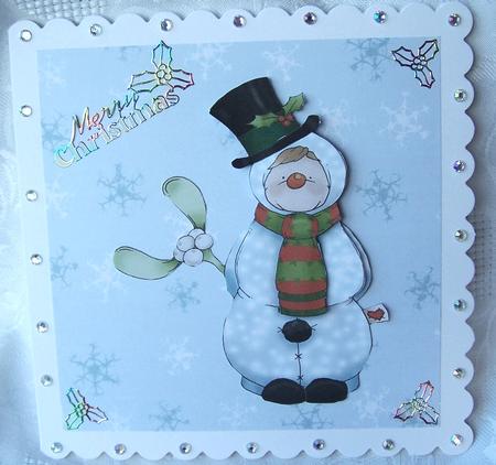 Snowman Suit Doodles Backing Paper by Kris Smart
