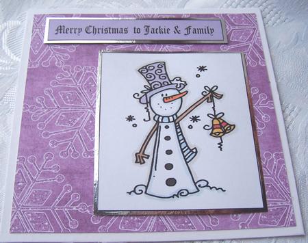 Smokey Lilac Vintage Tea Snowflake1 A4 Backing Paper by Kris Smart