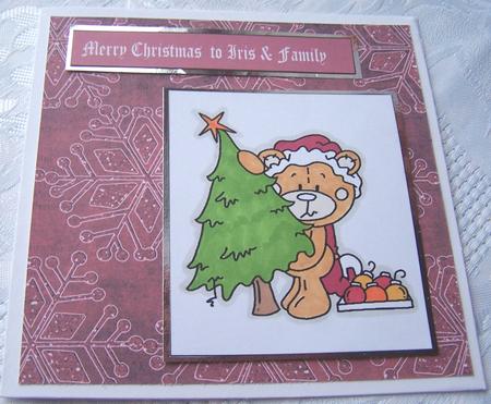 Dark Red Vintage Tea Snowflake1 A4 Backing Paper by Kris Smart