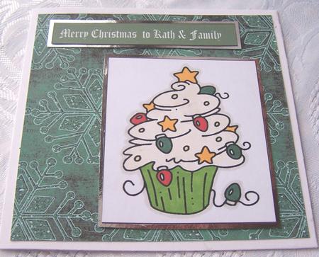 Dark Green Vintage Tea Snowflake1 A4 Backing Paper by Kris Smart