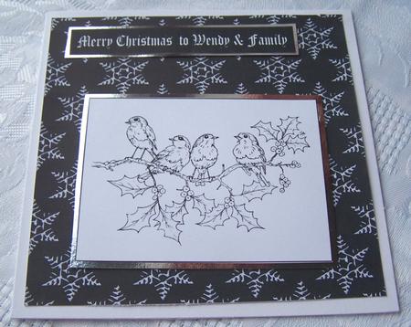 Snowflakes A4 Backing Paper in White on Black by Kris Smart
