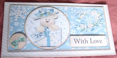 Especially for You with Love Christmas Bear Card Front by Kris Smart