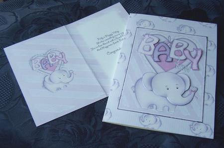 Baby Nellie in Purple Decoupage by Kris Smart