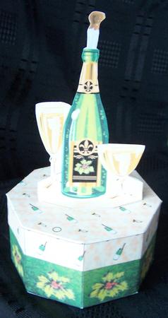 3D Topper Boxes - Christmas Champagne by Kris Smart
