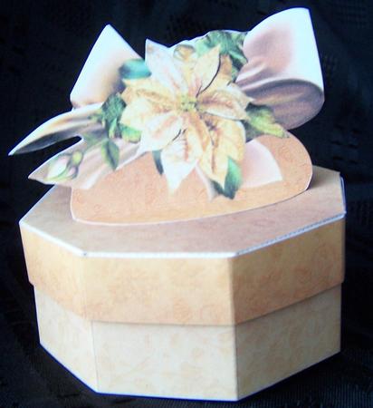 3D Topper Boxes - Gold Poinsettia by Kris Smart