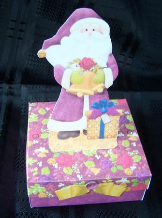 3D Topper Boxes - Purple Santa by Kris Smart
